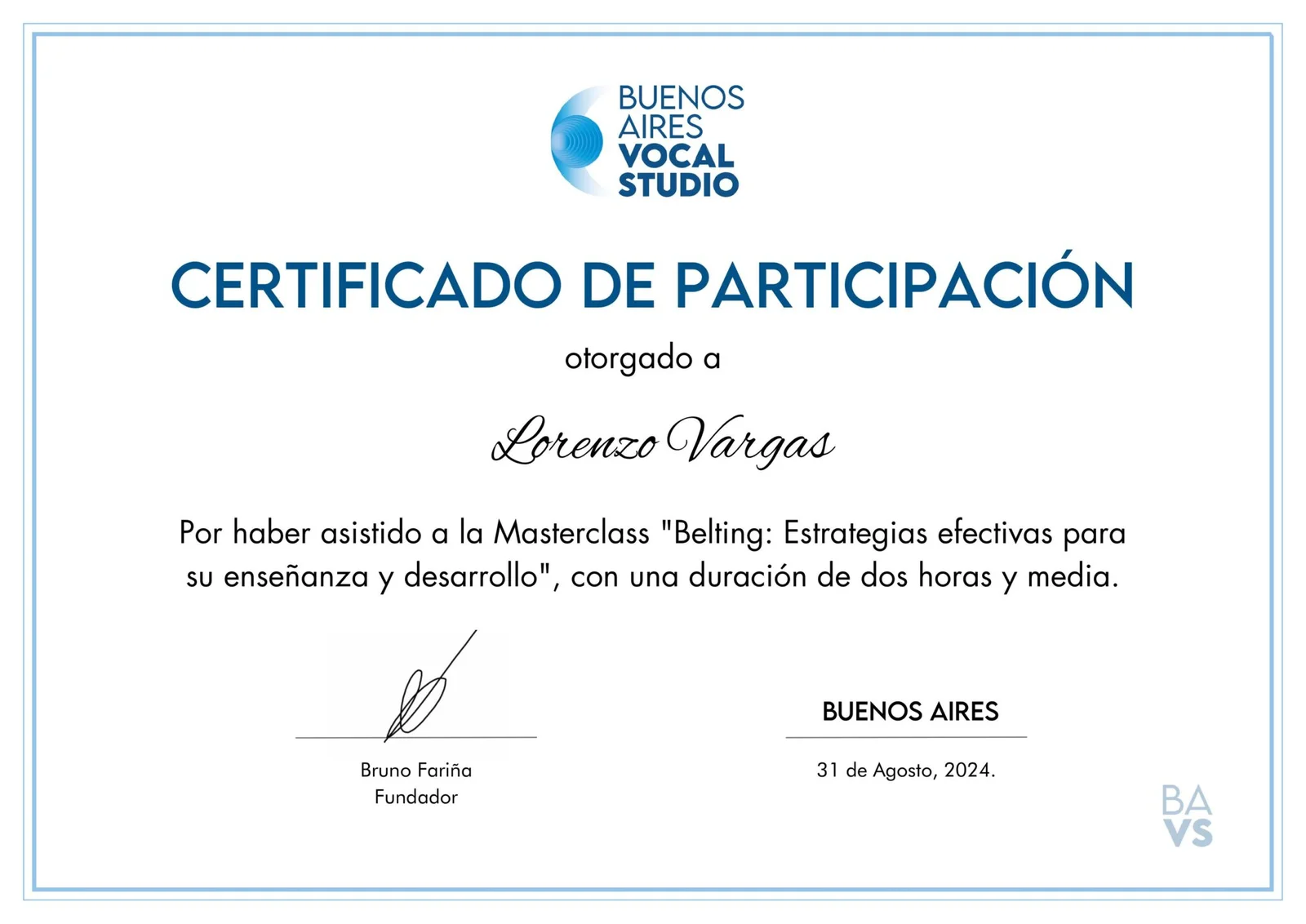 Certificación Belting Masterclass